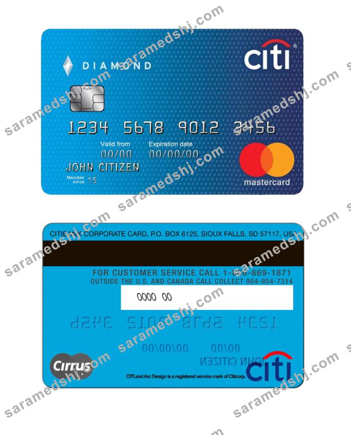 USA Citibank mastercard new